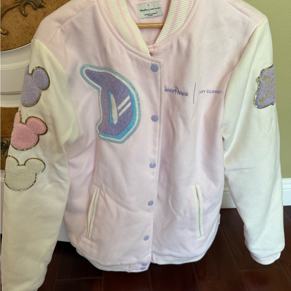 Disney Parks Varsity Jacket with Mickey Patches